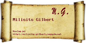 Milisits Gilbert névjegykártya